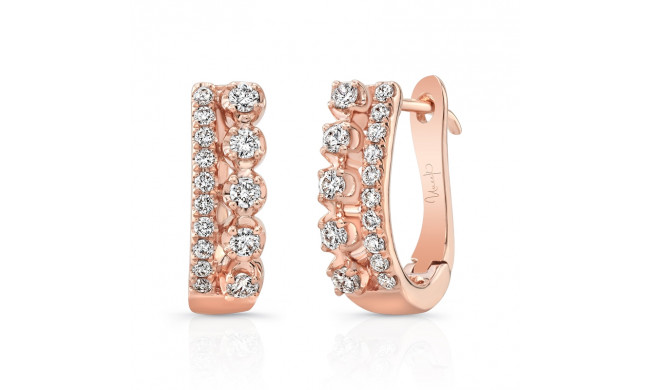 Uneek Arras Diamond Huggie Hoop Earrings - LVEW1534R