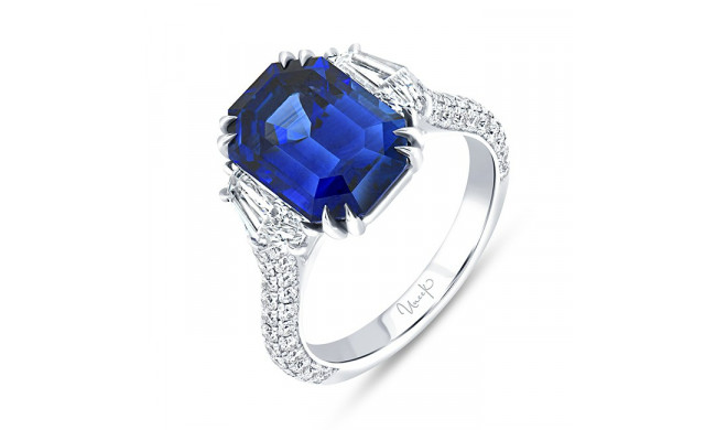 Uneek Blue Sapphire Diamond Engagement Ring - LVS1022ECBSU