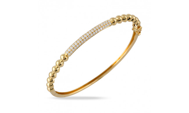 Doves Fibonacci 18k Yellow Gold Bangle Bracelet - B9625