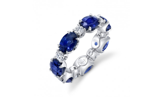 Uneek Oval Blue Sapphire Eternity Ring - LVBE169OVBSRD