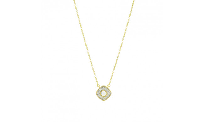 Freida Rothman Single Stone Pendant Necklace - TZ070451B-16E