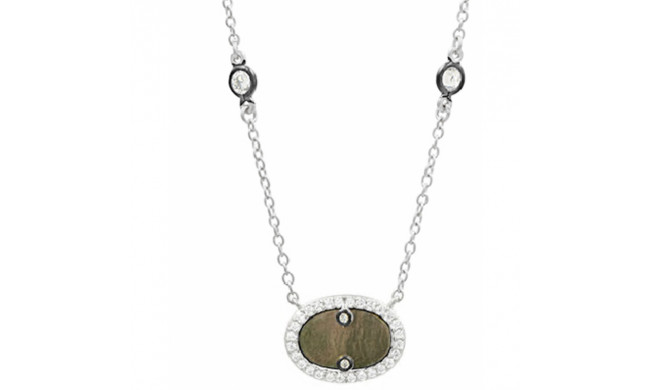 Freida Rothman Hint Of Sparkle Pendant Necklace - PRZ070187B-GYS-16E