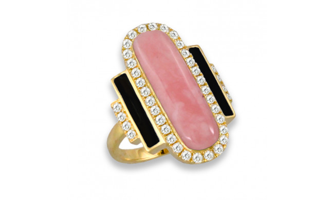Doves Dahlia 18k Yellow Gold Diamond Ring - R8746BOPO