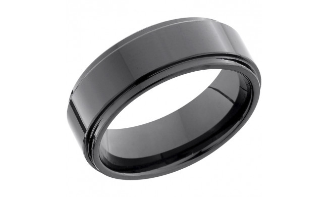 Lashbrook Black Tungsten 8mm Men's Wedding Band - C08RC015_POLISH