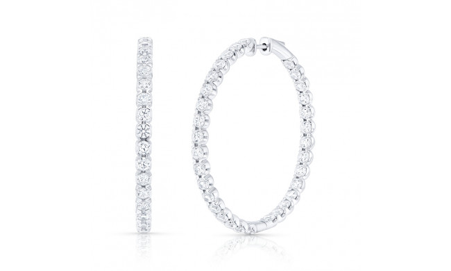 Uneek Signature Diamond Hoop Earrings - ER101RD07-35