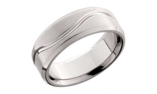 Lashbrook Titanium 8mm Men's Wedding Band - 8FB011+POLISH_SATIN_POLISH