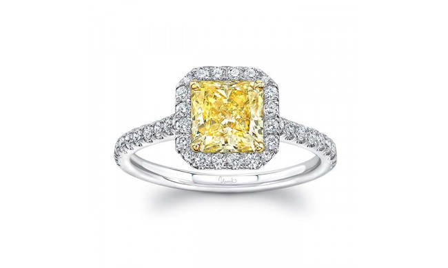 Uneek Radiant Cut Yellow Diamond Engagement Ring - LVS840RADY