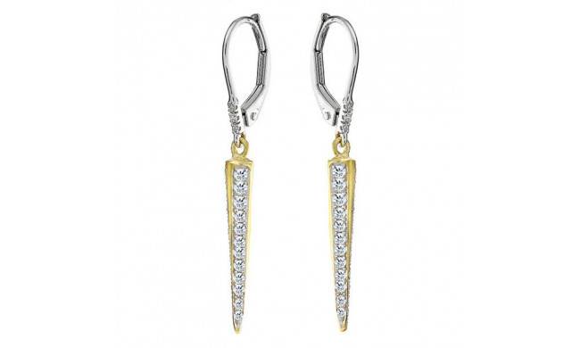 Meira T 14k Yellow Gold and Diamond Spike Earrings