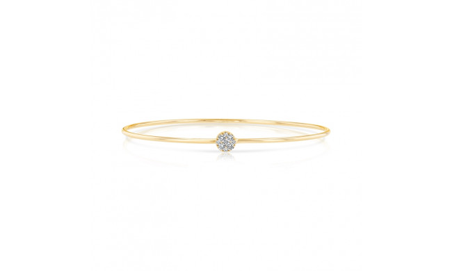 Uneek Durant Skinny Bangle with Round Diamond Cluster Accent - LVBAWA9475Y