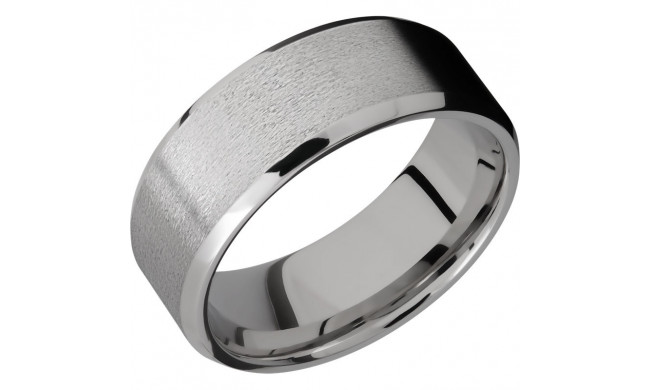 Lashbrook Titanium 8mm Men's Wedding Band - 8B+STONE_POLISH