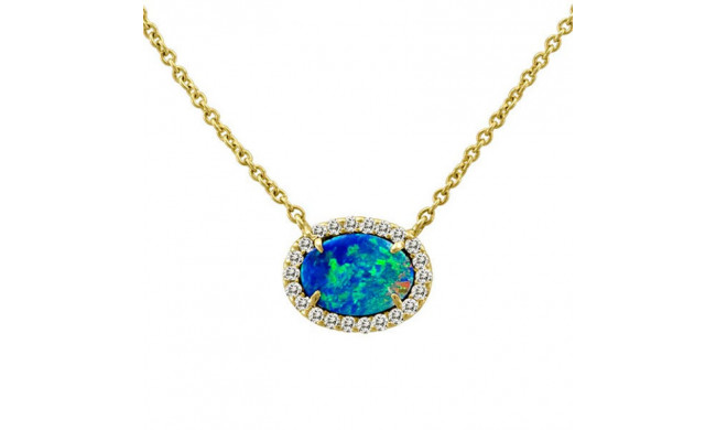 Meira T Australian Opal and Diamond Necklace