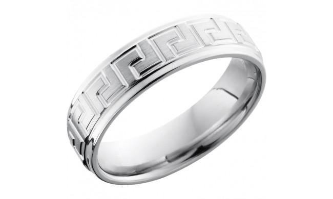 Lashbrook Cobalt Chrome 6mm Men's Wedding Band - CC6FGEL+SATIN_POLISH