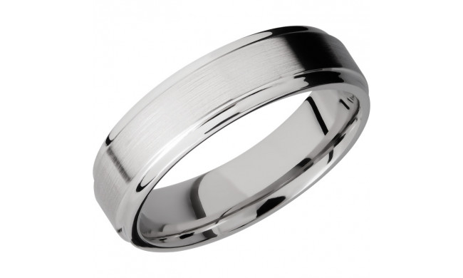 Lashbrook Cobalt Chrome 6mm Men's Wedding Band - CC6FGE+SATIN_POLISH