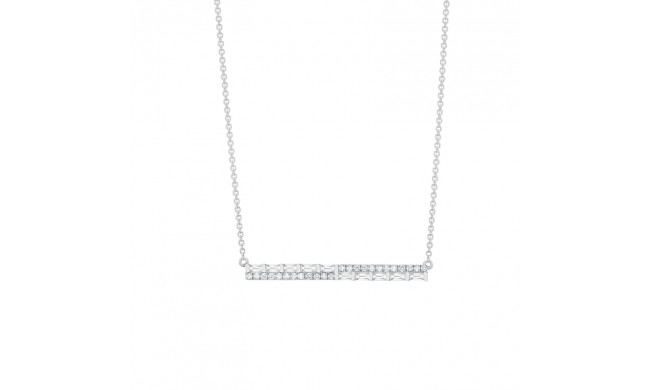 Uneek Diamond Necklace with Round and Baguette Diamonds - LVNAD202W