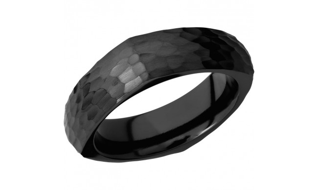 Lashbrook Black Zirconium 7mm Men's Wedding Band - Z7DSQ+HAMMER