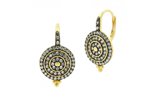 Freida Rothman Signature Pave Leverback Earring - YRZEL020297B