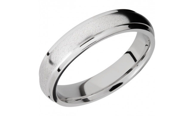 Lashbrook Cobalt Chrome 4mm Men's Wedding Band - CC5DGE+ANGLE+STONE_POLISH