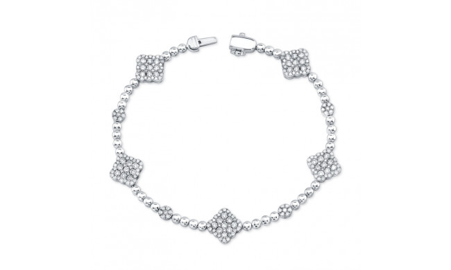 Uneek Bouquet Collection Diamond Shaped Diamond Bracelet - LVBR02