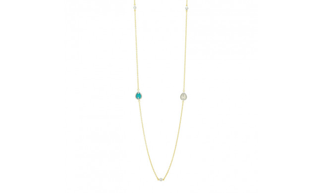 Freida Rothman Fleur Bloom Empire Turquoise Station Necklace - FBPYZMN58-36