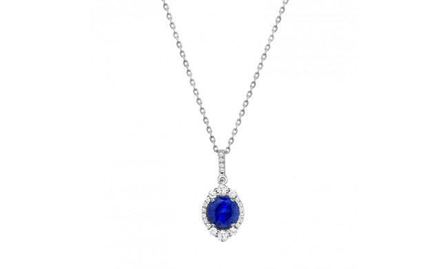 Uneek Round Blue Sapphire Pendant - LVN941RDBS-1CT