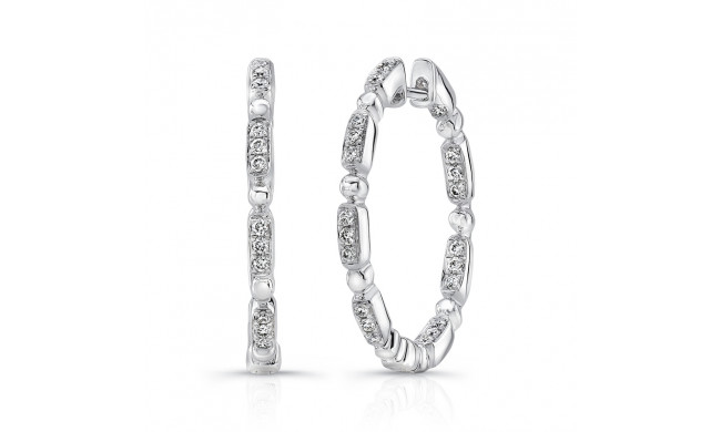 Uneek Rodeo Petite Inside-Out Diamond Hoop Earrings - LVEW2308W