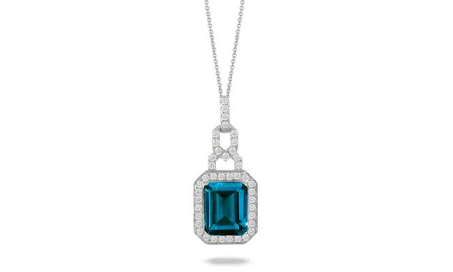 Doves London Blue 18k White Gold Gemstone Pendant - P9583LBT