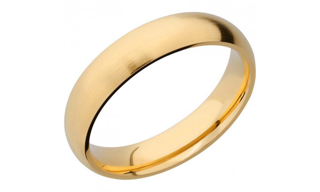 Lashbrook 14k Yellow Gold 5mm Men's Wedding Band - 14KY5D-P+SATIN