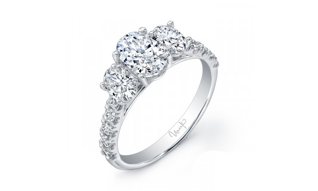 Uneek Oval Diamond Engagement Ring - USM015OV2-7.5X5.5OV