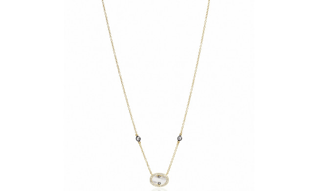 Freida Rothman Hint Of Sparkle Pendant Necklace - YRZ070187B-MOP-16E