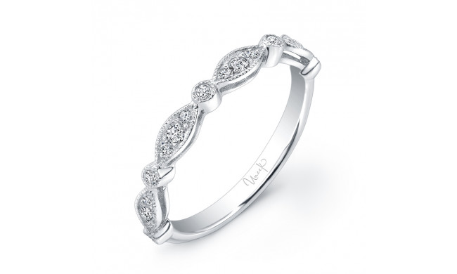 Uneek Art Nouveau-Inspired Diamond Wedding Band - UWB013