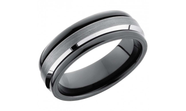 Lashbrook Black Tungsten Men's Wedding Band - TCR9091+POLISH
