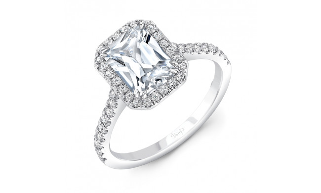 Uneek Emerald Timeless Diamond Engagement Ring - R019U