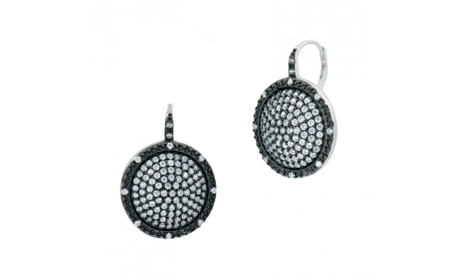 Freida Rothman Large Pave Times Square Leverback Earrings - PRZEL0263B