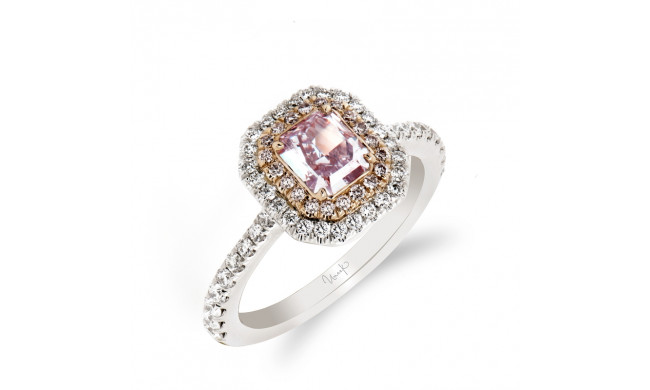 Uneek Radiant Pink Diamond Engagement Ring - R80924U