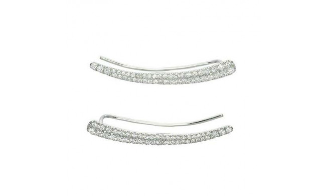 Meira T 14k White Gold Diamond EarCuffs