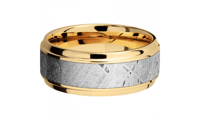 Lashbrook 14k Yellow Gold Meteorite 9mm Men's Wedding Band - 14KY9B15(S)_METEORITE+POLISH