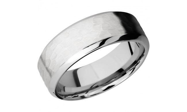 Lashbrook Cobalt Chrome 8mm Men's Wedding Band - CC8HB+HAMMER_POLISH