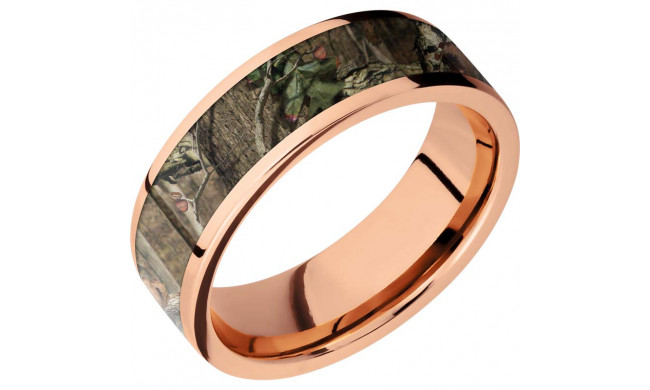 Lashbrook 14k Rose Gold 7mm Men's Wedding Band - 14KR7F15_MOCBUI+POLISH