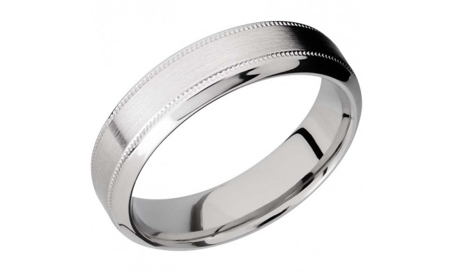 Lashbrook Cobalt Chrome 6mm Men's Wedding Band - CC6HB2UMIL+SATIN_POLISH