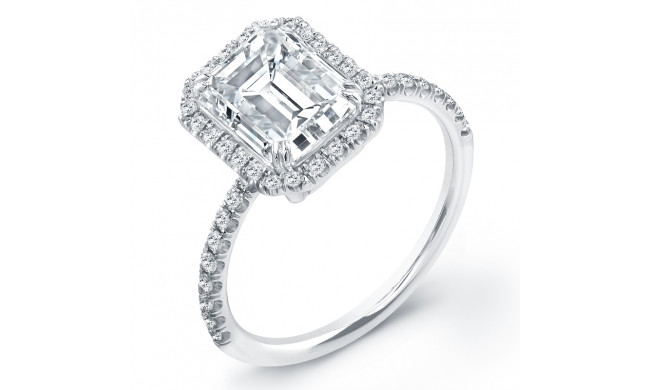 Uneek Emeralt-Cut Diamond Engagement Ring - LVS787EC