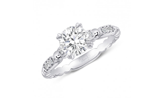 Uneek Us Collection Round Diamond Engagement Ring - SWUS837CW-6.5RD