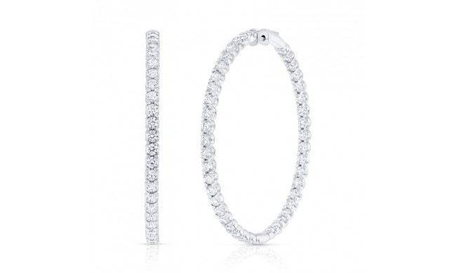 Uneek Signature Diamond Hoop Earrings - ER101RD07-45