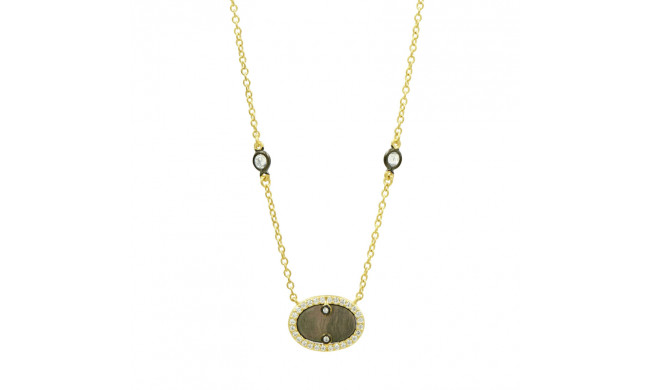 Freida Rothman Hint Of Sparkle Pendant Necklace - YRZ070187B-GYS-16E