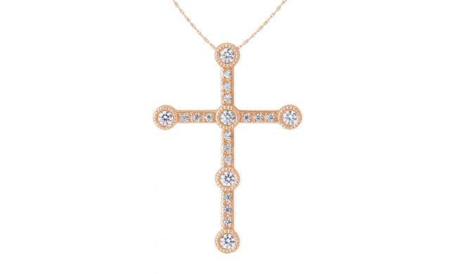 Uneek Cross Diamond Pendant - LVNDNC410R