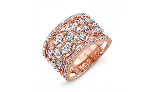 Uneek Rosaline Open Lace Diamond Band - LVBW405R