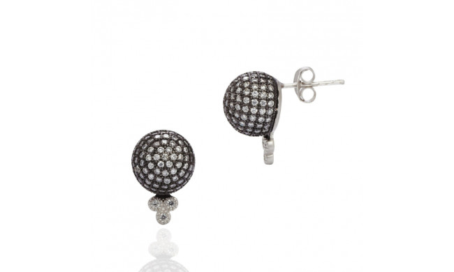 Freida Rothman Pave Ball Stud Earrings - PRZE020120B-14K