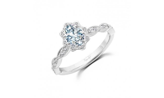 Uneek Us Collection Oval Diamond Engagement Ring - SWUS002W-7X5.5OV