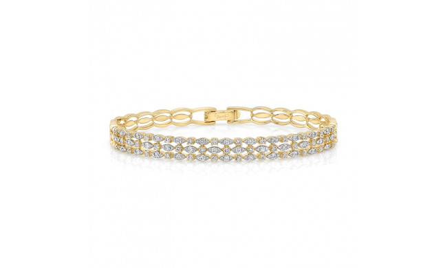 Uneek Fairfax Three-Row Stack-Illusion Diamond Bangle Bracelet - LVBAW2149Y