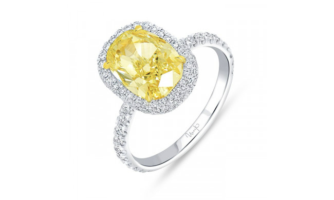 Uneek Signature Fancy Yellow Diamond Engagement Ring - R076CUFY