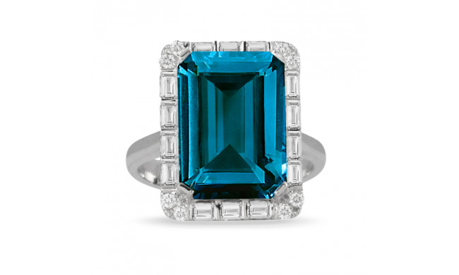 Doves London Blue 18k White Gold Diamond Ring - R8934LBT
